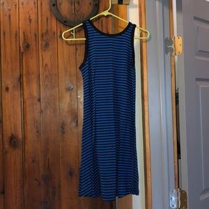 Blue and black stripped summer dress